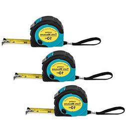 Where's My Tape Measure? - 3 Pack of 10 ft, Locking, Retract